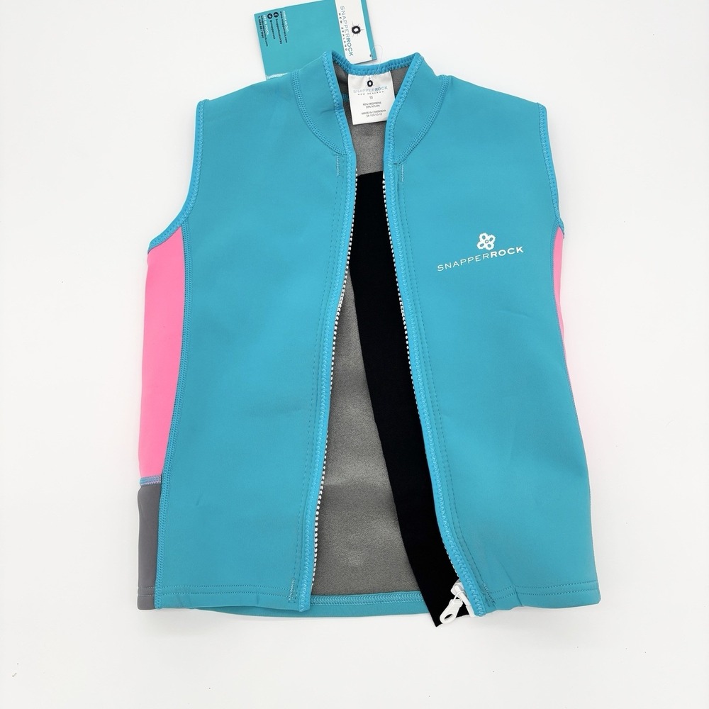 Snapper Rock Neoprene Girls Aqua Wet Swim Vest Size 10 NWT